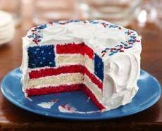 American flag cake