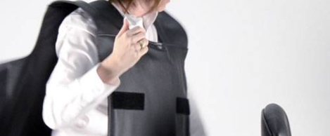 The most unusual product at the Neocon office furniture show? The bulletproof chair