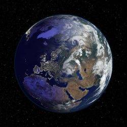 An image of the Earth from space to illustrate net zero carbon buildings