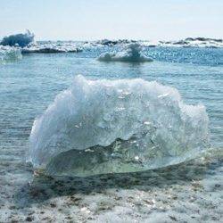 Melting ice showing climate change