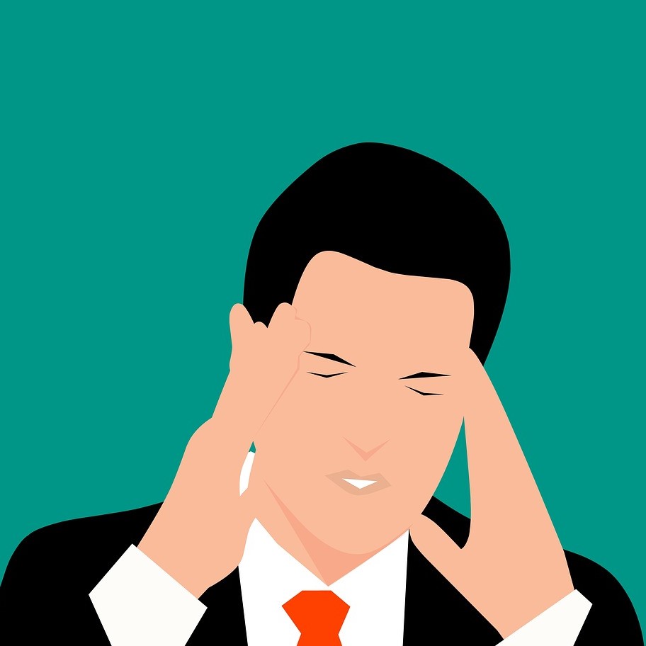Illustration of man with stress