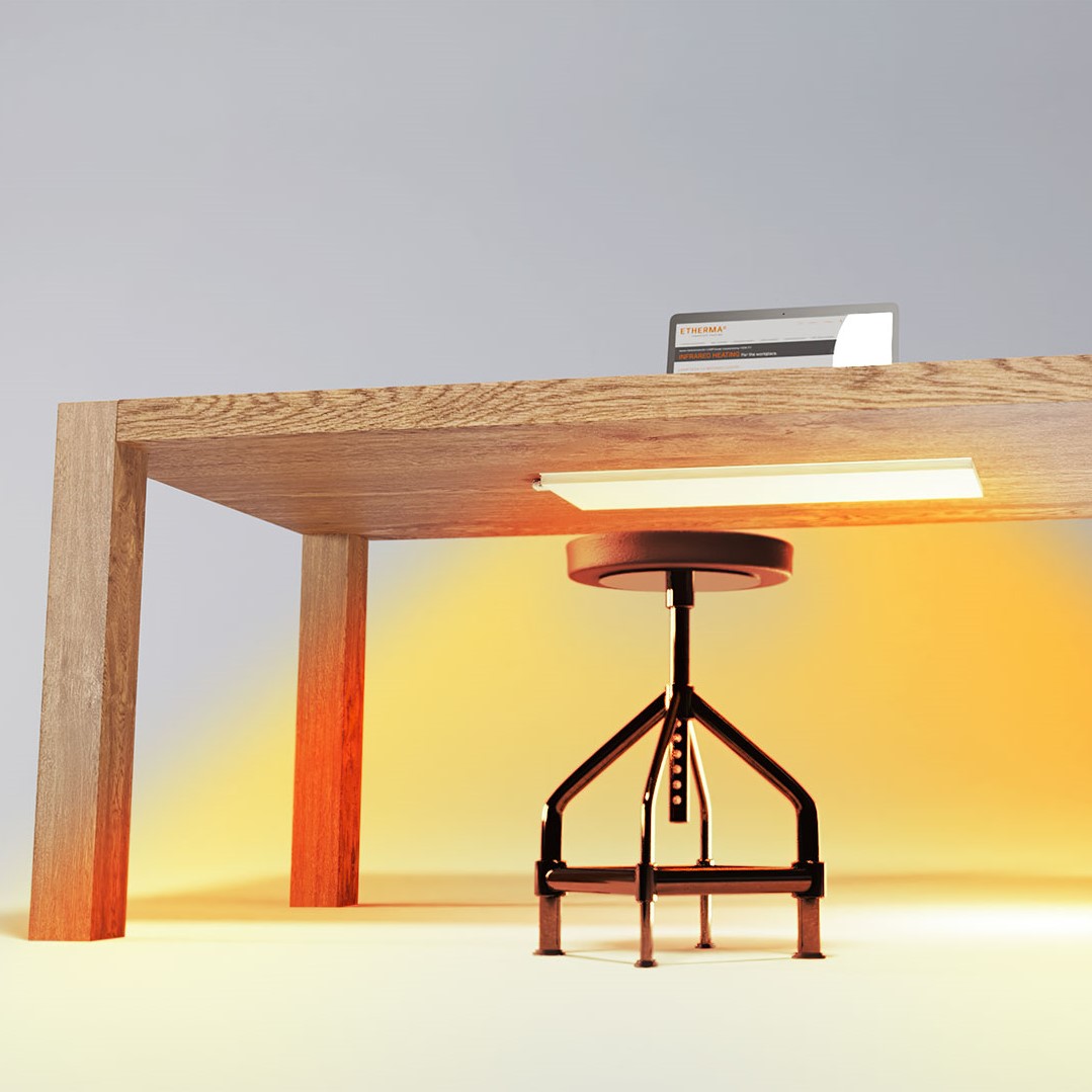 New under-desk heater enables 2-3 degree reduction in ambient temperature of offices 