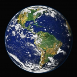 An image of the Earth from space to illustrate what is at stake for the office sector, which is one of the main contributors to carbon emissions