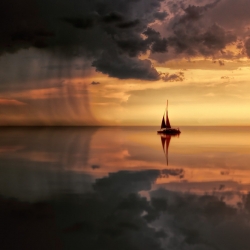 A becalmed boat faces a storm to describe the problem of languishing