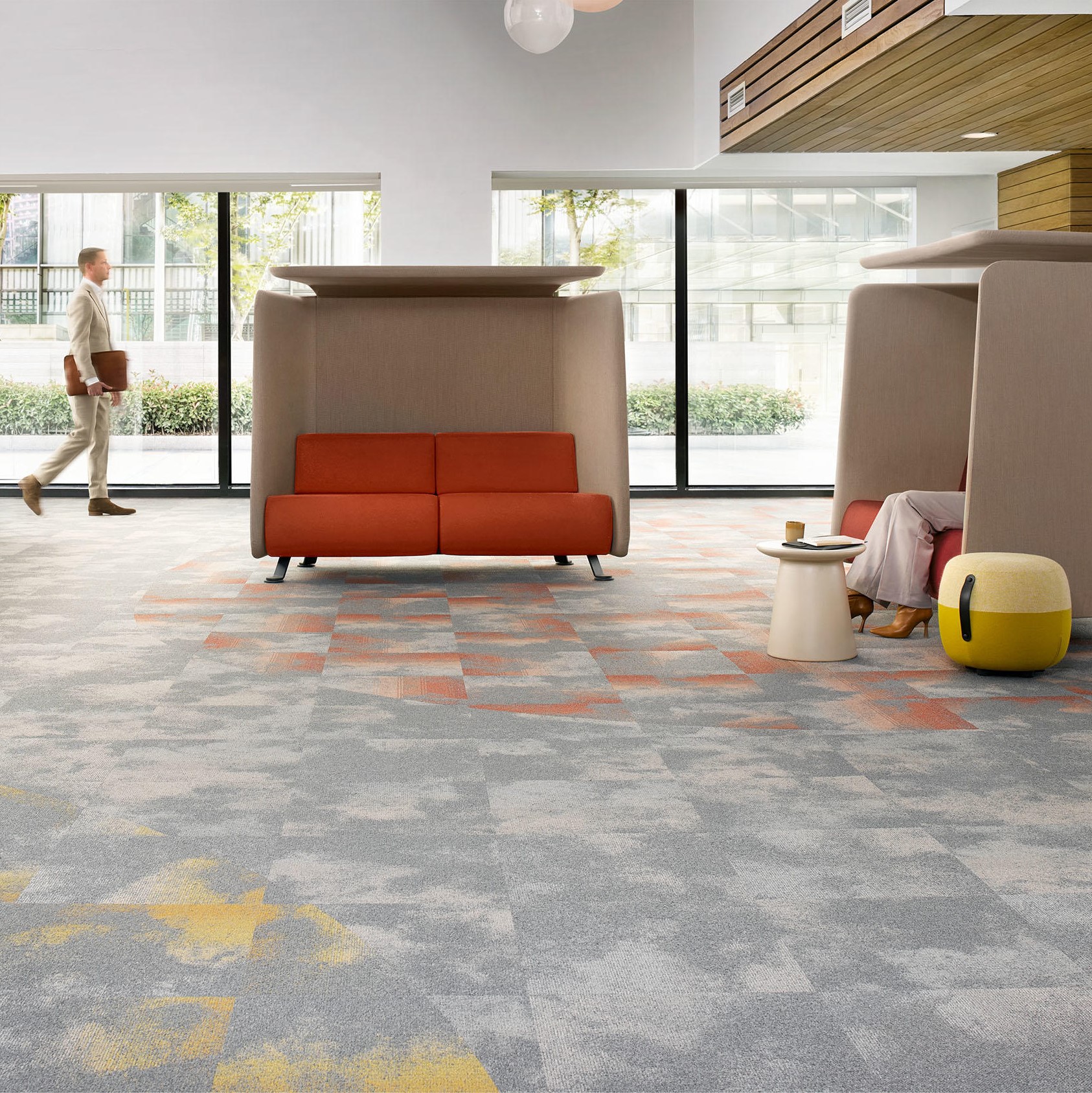 DESSO Serene and Serene Colour carpet tiles for offices that people want to return to