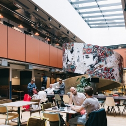 Many associate the notion of futuristic office spaces, filled with equipment like sleep pods and beer taps, with companies that have a young workforce or challenger brand identity