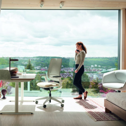 woman working from home