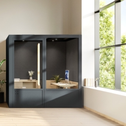 ROOM, the leading modular architecture company behind the award-winning Phone Booth and pioneer in hybrid workplace design, has introduced The Room Collection: a new series of scalable and adaptable rooms, designed to provide privacy in open floorplans and meet the dynamic needs of today’s businesses and office workers.
